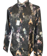 Matinique &#39;Robo&#39; Black Floral Slim Fit Button Up Dress Shirt, Men&#39;s Size... - $38.79 CAD