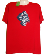Hugo Boss Men&#39;s  Red Graphic Logo Design Cotton T- Shirt Size 2XL - £73.64 GBP