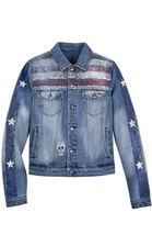 Disney America Chavez Denim Jacket Marvels Dr Strange MultiUniverse Large - £34.97 GBP