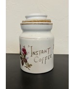 Pompadour Rose Instant Coffee Canister By Lipper &amp; Mann Vtg (moss Rose) - $207.14 MXN