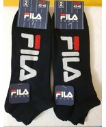 2 Pairs of unisex men women cotton stretchy ankle socks Fila F9199 - $6.09+