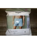 Goodfellow &amp; CO. ~ 4 Pair Mens Woven Boxers Underwear Blue Plaid ~ 2XL (... - $33.69 CAD
