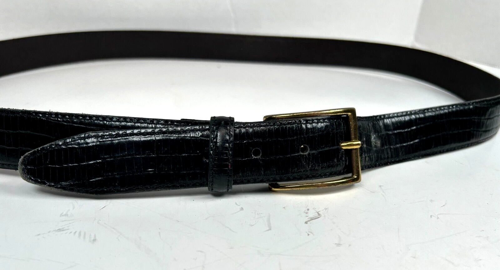Vintage Mid-Century Leather Dress Belt For Men – 1-Inch Width With 2 Snap-On Buckles (Choose From 4 Colors: Black, Brown, Chocolate, London Tan)