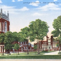 Loyola University Postcard Linen Vintage New Orleans Louisiana USA - £8.25 GBP