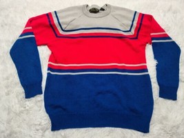 David Gregg XL Sweater Pullover Colorblock Striped Casual 90s Preppy VTG ROMANIA - £10.57 GBP