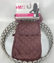 M LIFESTYLE ACCESORIES MY TAGALONGS QUILTED PUFFER PHONE CROSS BODY IN L... - £15.18 GBP