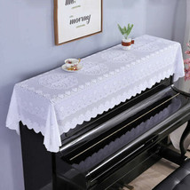 78*35inch White Piano Dust-proof Cover Dust Flower Fabric Cloth Elegant ... - £19.20 GBP