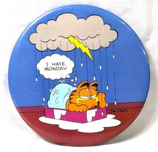 1978 GARFIELD OVER SIZED PINBACK BUTTON VINTAGE RETRO CARTOON CAR HATE M... - $15.99