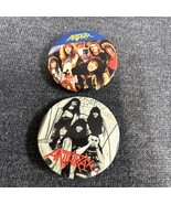 ANTHRAX Tour Concert Pin 2 / Button 1.5&quot; Pinback Metal Band Original 80s... - £6.96 GBP