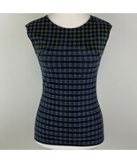Karen Millen Womens Vest Size 6 Sleeveless Ponte Plaid Check Stretch Wor... - $432.59 MXN