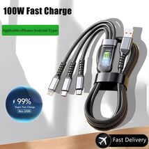 3in-1 Super Fast Charging Cable with Type-C Micro Micro for iPhone15 14 ... - $14.99