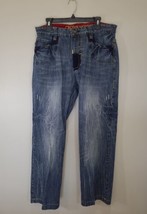 Crown Holder Mens Blue Jeans, Studded, Embroidered  Hip Hop Denim Size 34 - $40.80