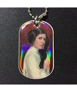 Topps  Star Wars Dog Tags 2011 # 4 Princess Leia Organa Rainbow Foil Var... - £34.41 GBP