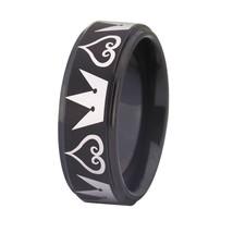 Kingdom Hearts Jewelry Tungsten Rings for Men Engagement Ring For Women Wedding  - £29.20 GBP
