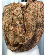 Scarf Women&#39;s Rust Tie Dye Floral Print Scarf / Wrap - $14.85