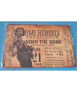 Vintage USA Tin Advertisement Jimi Hendrix Experience 1968 Virginia Beac... - $107.25 CAD