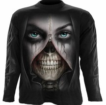 Spiral direct zipped gothic mens long sleeve graphic t shirt halloween horror - £24.11 GBP