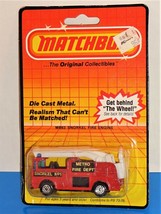 Matchbox Mid 1980s Release MB63 Snorkel Fire Engine Red Metro Fire Dept China - £6.22 GBP