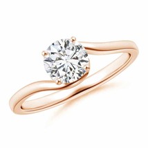 ANGARA Round Natural Diamond Bypass Engagement Ring in 14K Gold (HSI2, 0.75 Ctw) - £1,905.60 GBP