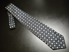 Henry Grethel Platinum Neck Tie Imported Silk Boxes in Boxes Black Blue and Gold - £9.55 GBP