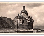 RPPC Pfalzgrafenstein Castle Falkenau Island Germany 1956 Postcard U24 - $9.85