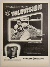 1947 Print Ad GE General Electric Television New York Football Star Spec Sanders - £10.53 GBP