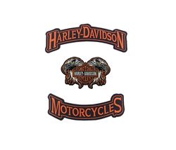 Harley Rockers Willie G. Eagle Motorcycle Jacket Vest Back Patch Large 3 Pcs Set - £19.59 GBP