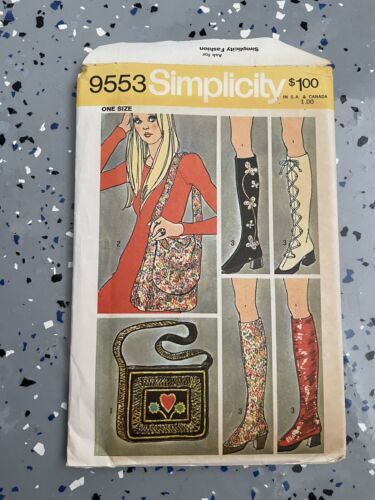 Primary image for Simplicity 9553 1960's Vintage Design Misses' Spats Bags Purse