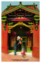 Greetings From Chinatown San Francisco California Postcard Unposted - £3.83 GBP