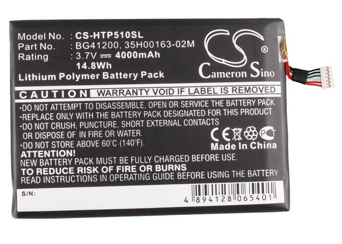 Primary image for Replacement Battery For Htc 3.7V 4000Mah/14.8Wh Tablet Battery