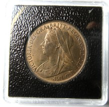 Great Britain 1901 VICTORIA  PENNY coin Mint Lustred Brilliant Uncirculated - $245.00