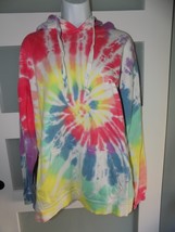Ivory Ella Tie Dye Rainbow Hoodie LS Organic Cotton Sweatshirt Size M Wo... - $543.90 MXN