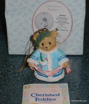 Cherished Teddies &#39;Wishing You A Heavenly Holiday&#39; Christmas Ornament 40... - £12.20 GBP