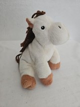 Gymboree Pony Horse Plush Stuffed Animal Small Cream Brown Yarn Mane No Sound - £23.67 GBP