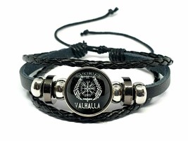 Viking Bracelet Victory or Valhalla Vegvisir Compass Norse Beaded Cuff Bracelet - £3.93 GBP