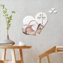 3D Acrylic Mirror Wall Sticker Heart Shape Removable Art DIY Home Room D... - £7.05 GBP