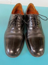 Stanley Blacker Couture Handmade Italy Dressy Black Cap Toe Oxfords 11M 45 - £63.20 GBP