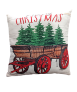 Merry Christmas Pillow Throw Pillow 17x17 Decorative Christmas Pillow - £10.09 GBP