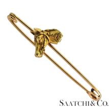 Vintage Horse Pin Brooch - 18K (750) Yellow Gold 7.8 Grams - £780.11 GBP