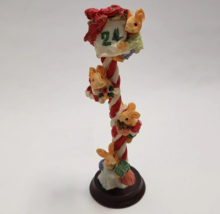 Countdown to Christmas Mice climbers resin Figurine  6.5&quot; Vintage - £7.56 GBP