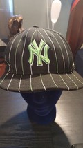 New Era Cap NY Yankees Black with Green White Pinstripes 59FIFTY Fitted ... - $14.84