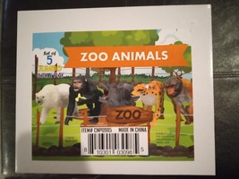 Zoo Animals Jumbo Size 5 Pc Kids play set - $23.36