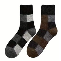 Retro Thermal Soft Comfortable Socks 2 Pairs Casual Fall Winter Warm Bla... - $10.18