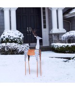 30&quot;H Outdoor Metal Rustic Standing Reindeer Lawn Christmas Holiday Decor... - $648.46 MXN