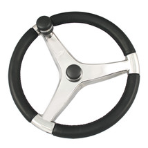 Schmitt Marine Evo Pro 316 Cast Stainless Steel Steering Wheel w/Control Knob -  - £172.40 GBP