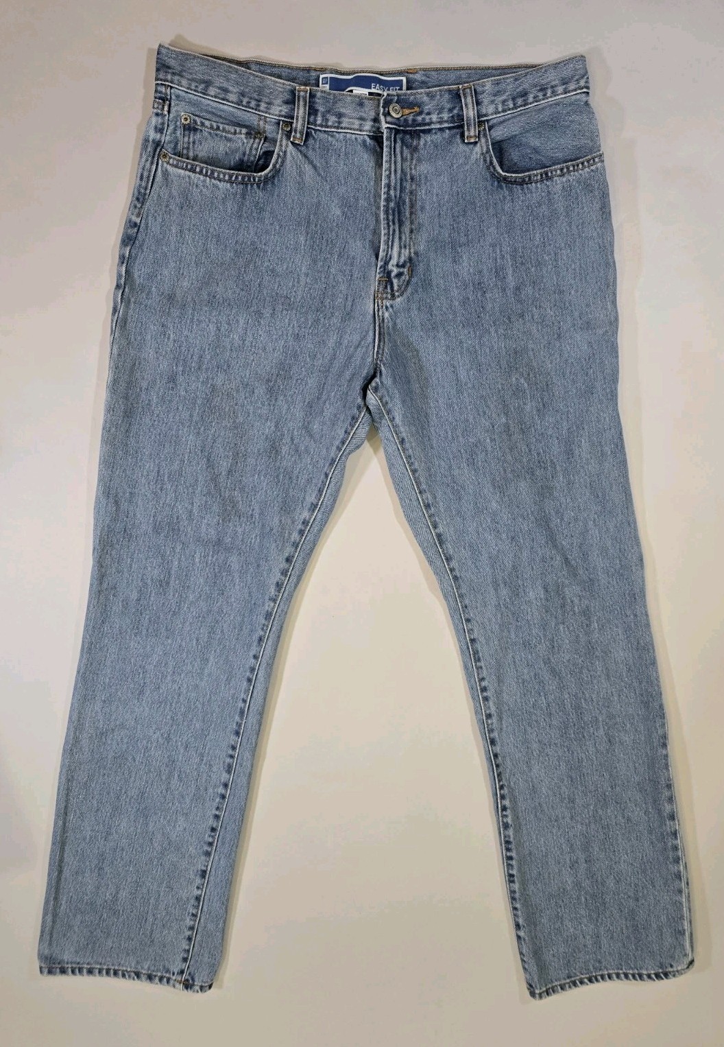 Gap Jeans Men&#39;s Size 36x34 (36x33) Straight Leg Easy Fit Denim Light Blue  - $18.47