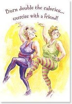 Exercise with a Friend Flex Magnet by Leanin&#39; Tree - £6.29 GBP