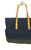 Love Thy Beast Canvas Pet Tote Bag Navy Yellow Large Zip Top Carrier 24"x16"x9" image 6