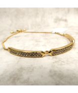 Vera Bradley Gold-Toned Metal Black Crystal Adjustable Bracelet - NEW - $545.51 MXN