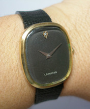 Vintage 1960&#39;s Longines Museum Dial 10KT Gold-filled Leather Mechanical ... - $631.13